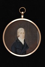 J.C. Delecour, Portrait miniature by Hendrik Richard Boonen (1774-1851), portrait medallion miniature painting figurine gold