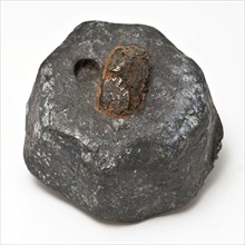 Octagonal conical lead weight with bronze Core, next to core on top mark, weight of soil find lead bronze metal, gram Eight