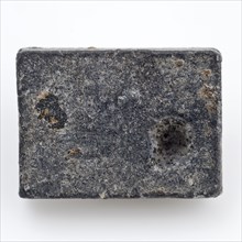 Rectangular slice or disk lead, possible playing stone or playing disc, disc soil find lead metal, gram cast Rectangular flat