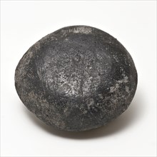 Lead disk, possible weight, round with flat and convex side, weight ground find lead metal, gram cast Disc shaped with convex