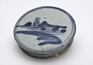 Lid of ginger jar, Chinese porcelain, lid closure ginger jar pot holder soil find ceramic porcelain glaze feldspar glaze, hand