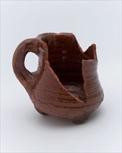 Fragment pottery cooking jug, cooking pot crockery holder kitchen utensils earthenware ceramics earthenware glaze lead glaze