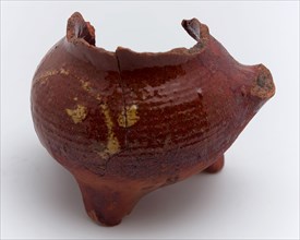Fragment earthenware cooking jug, grape-model, with yellow decoration in sludge technology, cooking jug be found in the