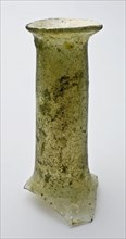 Fragment of part of shoulder, neck and lip of bottle, bottle holder soil find glass, cm - 2.0 cm) with flattened widened lip