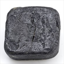 Rectangular solid lead block, artifact soil find lead metal, gram cast Rectangular solid metal block. Unnoticed and function
