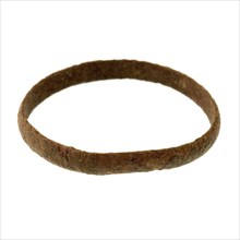 Copper ring, ring jewel clothing accessory clothing soil find copper metal, Two rings (1-2): narrow undecorated shone archeology
