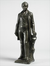 Johan Theodore Stracké, Statuette of poet and merchant Hendrik Tollens (Rotterdam 1780 - Rijswijk 1856), sculpture sculpture
