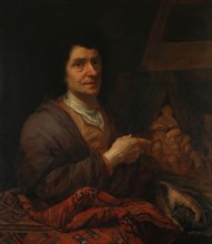 Joost van Geel, Self-portrait Joost van Geel, self-portrait portrait painting material wood linen oil painting, Standing