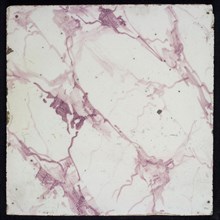 Square light purple marbled tile, finely veined with stains, yellow pottery, border tile wall tile tile sculpture ceramic
