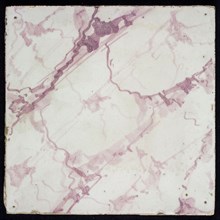 Square light purple marbled tile, finely veined with stains, yellow pottery, border tile wall tile tile sculpture ceramic