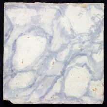 Marbled tile, with broad veins, small spots, edge tile wall tile tile sculpture ceramic earthenware glaze, baked 2x glazed
