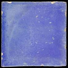 Plain light blue tile, floor tile tile sculpture ceramic earthenware glaze, d 1.1