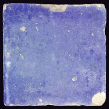 Plain light blue tile, floor tile tile sculpture ceramic earthenware glaze, d 1.5
