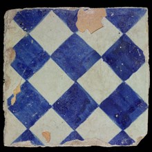 Ornament tile, blue on gray, with dark blue brushed check pattern as checkerplate, small windows, floor tile tile images ceramic