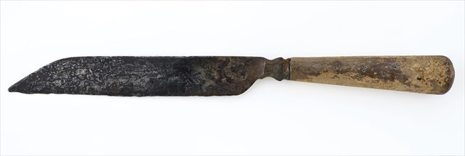 Knife with legs, knife cutlery soil find leg iron metal, forged Iron blade with legs handle Straight cutting blade at the end