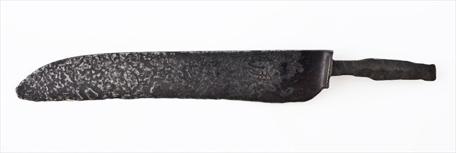 Hand-forged blade with narrowing stinger, baffle, marked on blade with FF or two swords, blade knife cutlery ground find iron