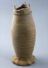 Stoneware jug, Jug or jacobakan, neck-profiled edge, on squeeze foot, Jug or jacobakan jug crockery holder soil find ceramic