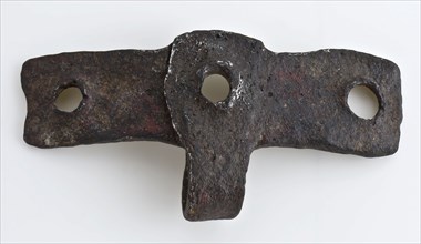 Hand-forged hinge blade or frame for handle, hinge fitting soil find iron metal, handforged Handforged some bent hinge or frame