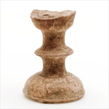Fragment of pottery salt barrel or candlestick, terracotta, salt vessel? holder? candle holder? lighting means? soil finds