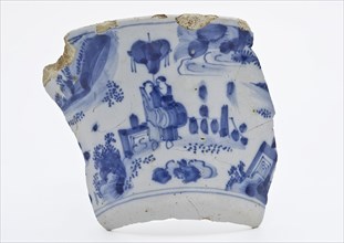 Fragments faience earthenware, dish plate bowl crockery holder holder soil find ceramics pottery glaze tin glaze, hand-turned