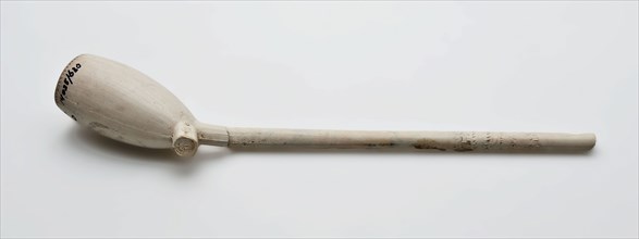 Clay pipe, basic model with decorated handle and heel mark, clay pipe smoking equipment earthquake ceramic pottery, cup