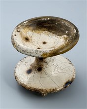 Salt on bar, faience, delft white, salt barrel tableware holder earth discovery ceramic earthenware glaze tin glaze, hand turned