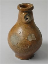 Small stoneware jug, brown, salted glaze, belly model, jug holder soil find ceramic stoneware glaze salt glaze, hand-turned
