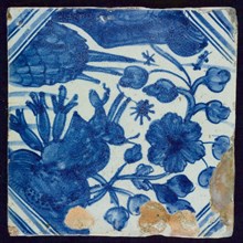 Chinese tile, tile field of four pieces, two high, two wide, with Chinese garden, tile field wall tile tile sculpture component
