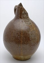Brown Bartmann jug, also called Bellarmine jug, jug with Bartmann jug, also called Bellarmine jug, mask medallion