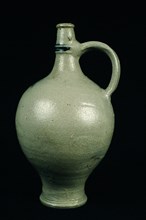 Stoneware mineral water pitcher with round belly, narrow neck and foot, mineral pitcher pitcher pitcher container soil find