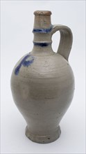 Stoneware mineral water pitcher on pinched foot, arched model, marked on the shoulder, mineral pitcher pitcher pitcher holder
