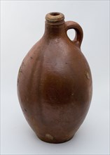 Large stoneware jug, brown, jug holder soil found ceramic stoneware glaze salt glaze, hand-turned baked glazed stoneware jug