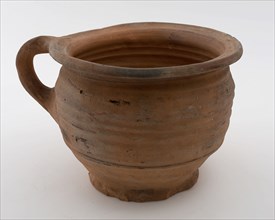 Pottery flower pot, orange shard, unglazed, sausage ear, on stand, flower pot holder earth discovery ceramic earthenware, hand