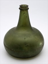 Belly bottle, cat head dutch onion, belly bottle bottle holder soil find glass, free blown and shaped glass application Bottle
