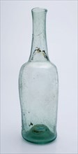 Cylindrical bottle, medicine bottle? bottle holder soil find glass, free blown and molded in mold blown Cylindrical, medicine