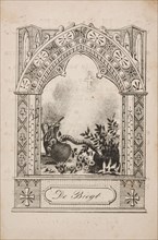 Prayer for Peter Cornelis van der Hoeven, with black and white image of De Biegt on the front, prayer print picture footage