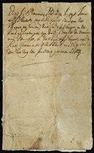 Folded authentic proof of the glasses of Johan van Oldenbarnevelt, authentication proof document information form paper