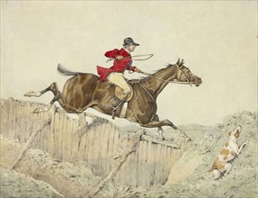 Pink Coated Rider, 1827, Henry Alken, English, 1785-1851, England, Watercolor and graphite on