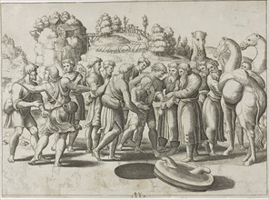 Joseph Sold by his Brothers, 1533, Master of the Die (Italian, active c. 1530-1560), after