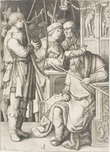 David Playing the Harp Before Saul, c. 1508, Lucas van Leyden, Netherlandish, c. 1494-1533,