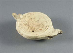 Lamp, 2nd/3rd century AD, Roman, Italy, terracotta, 3.8 × 8 × 12.5 cm (1 7/16 × 3 1/8 × 4 15/16 in