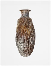 Flask in the Shape of a Date, 1st century AD, Roman, Syria, Syria, Glass, mold-blown technique, 7.5