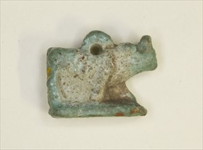 Amulet of a Hathor Cow, Third Intermediate Period, Dynasty 21–25 (1070–656 BC), Egyptian, Egypt,