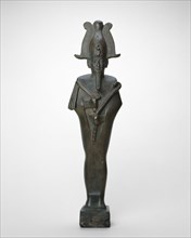 Statuette of Osiris, Late Period, Dynasty 26–30 (664–332 BC), Egyptian, Egypt, Copper alloy, 27 × 6