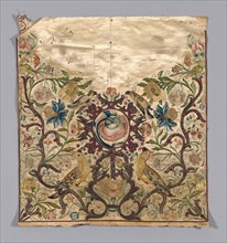 Panel (formerly Cover from a Sedan Chair), c. 1720, France, silk compound weave, brocaded, 76.2 ×