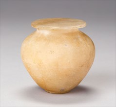 Vessel, Old Kingdom, Dynasty 4–6 (about 2613–2181 BC), Egyptian, Egypt, Calcite, 1892.14a-b
