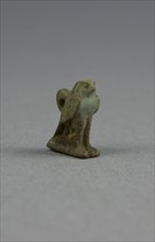 Amulet of a Hawk, Third Intermediate Period, Dynasty 21–25 (1070–656 BC), Egyptian, Egypt, Faience,