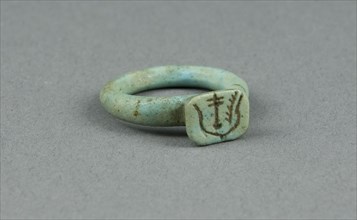 Ring: Bezel inscribed Happy New Year, Late Period, Dynasty 26 (about 665–545 BC), Egyptian, Egypt,