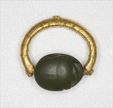 Ring with a Scarab Bezel, Middle Kingdom–Second Intermediate Period (about 1985–1550 BC), Egyptian,