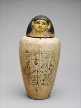 Canopic Jar of the Overseer of the Builders of Amun, Amenhotep, New Kingdom, Dynasty 18, reign of